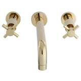 Concord KS8122DX Two-Handle 3-Hole Wall Mount Bathroom Faucet, Polished Brass