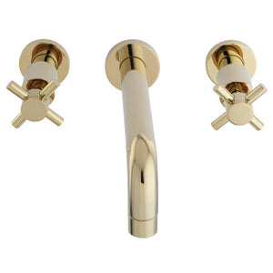 Concord KS8122DX Two-Handle 3-Hole Wall Mount Bathroom Faucet, Polished Brass