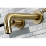 Kaiser KS8123CKL Two-Handle Wall Mount Bathroom Faucet, Antique Brass