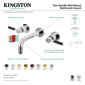 Kaiser KS8123DKL Two-Handle 3-Hole Wall Mount Bathroom Faucet, Antique Brass