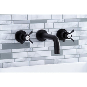 Essex KS8125BEX Two-Handle 3-Hole Wall Mount Bathroom Faucet, Oil Rubbed Bronze