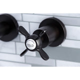 Essex KS8125BEX Two-Handle 3-Hole Wall Mount Bathroom Faucet, Oil Rubbed Bronze