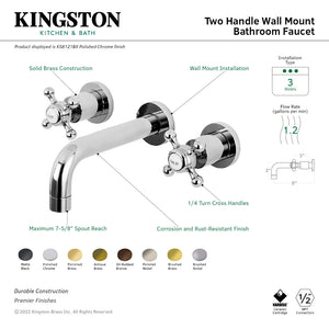 Metropolitan KS8125BX Two-Handle 3-Hole Wall Mount Bathroom Faucet, Oil Rubbed Bronze