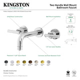 Manhattan KS8125CML Two-Handle 3-Hole Wall Mount Bathroom Faucet, Oil Rubbed Bronze