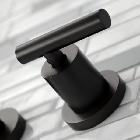 Manhattan KS8125CML Two-Handle 3-Hole Wall Mount Bathroom Faucet, Oil Rubbed Bronze