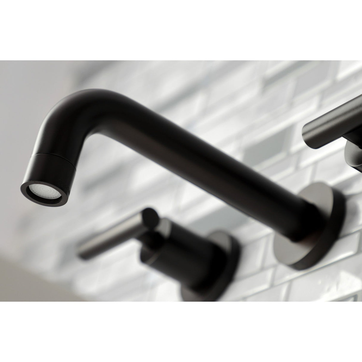 Manhattan KS8125CML Two-Handle 3-Hole Wall Mount Bathroom Faucet, Oil Rubbed Bronze