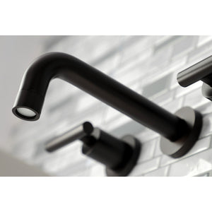 Manhattan KS8125CML Two-Handle 3-Hole Wall Mount Bathroom Faucet, Oil Rubbed Bronze