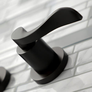 NuWave KS8125DFL Two-Handle 3-Hole Wall Mount Bathroom Faucet, Oil Rubbed Bronze