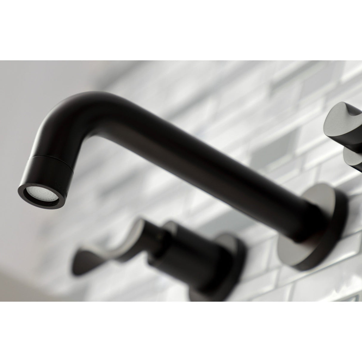 NuWave KS8125DFL Two-Handle 3-Hole Wall Mount Bathroom Faucet, Oil Rubbed Bronze