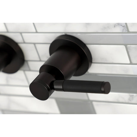 Kaiser KS8125DKL Two-Handle 3-Hole Wall Mount Bathroom Faucet, Oil Rubbed Bronze