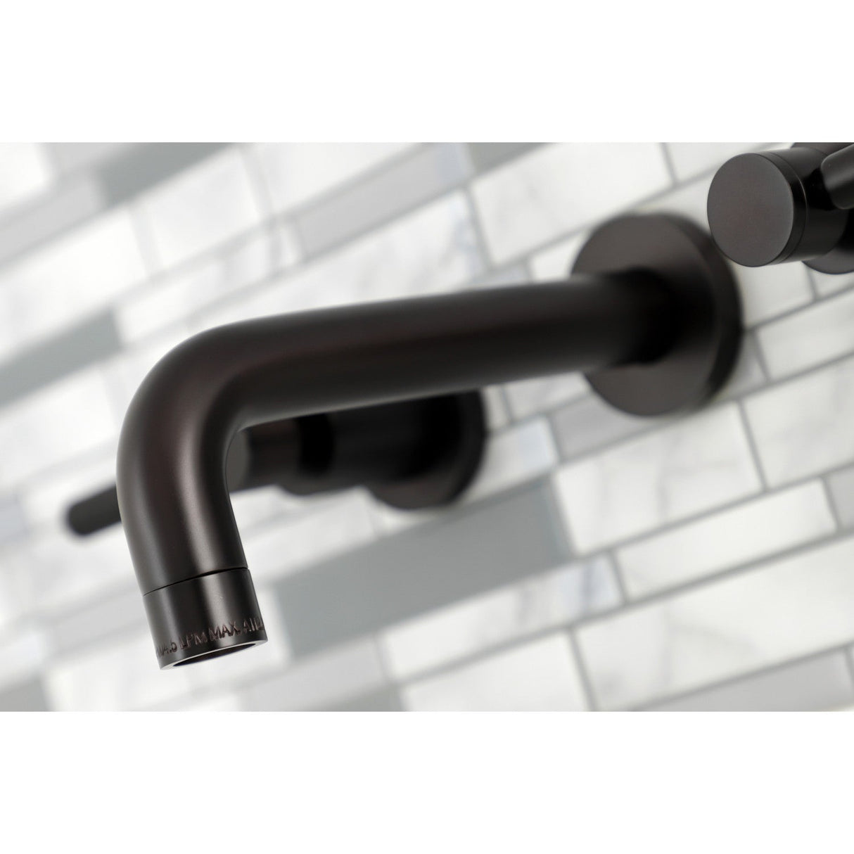 Kaiser KS8125DKL Two-Handle 3-Hole Wall Mount Bathroom Faucet, Oil Rubbed Bronze