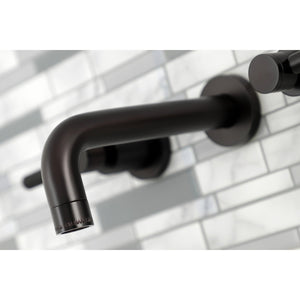 Kaiser KS8125DKL Two-Handle 3-Hole Wall Mount Bathroom Faucet, Oil Rubbed Bronze