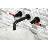 Kaiser KS8125DKL Two-Handle 3-Hole Wall Mount Bathroom Faucet, Oil Rubbed Bronze