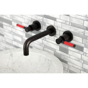 Kaiser KS8125DKL Two-Handle 3-Hole Wall Mount Bathroom Faucet, Oil Rubbed Bronze