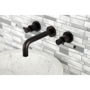 Kaiser KS8125DKL Two-Handle 3-Hole Wall Mount Bathroom Faucet, Oil Rubbed Bronze