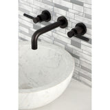 Kaiser KS8125DKL Two-Handle 3-Hole Wall Mount Bathroom Faucet, Oil Rubbed Bronze