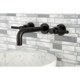 Kaiser KS8125DKL Two-Handle 3-Hole Wall Mount Bathroom Faucet, Oil Rubbed Bronze