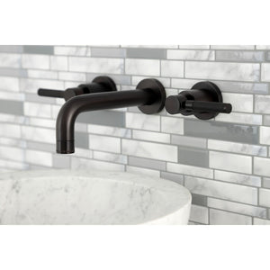Kaiser KS8125DKL Two-Handle 3-Hole Wall Mount Bathroom Faucet, Oil Rubbed Bronze