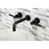 Kaiser KS8125DKL Two-Handle 3-Hole Wall Mount Bathroom Faucet, Oil Rubbed Bronze