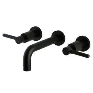 Concord KS8125DL Two-Handle 3-Hole Wall Mount Bathroom Faucet, Oil Rubbed Bronze