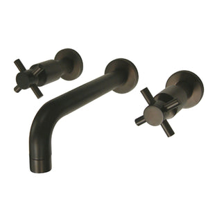 Concord KS8125DX Two-Handle 3-Hole Wall Mount Bathroom Faucet, Oil Rubbed Bronze