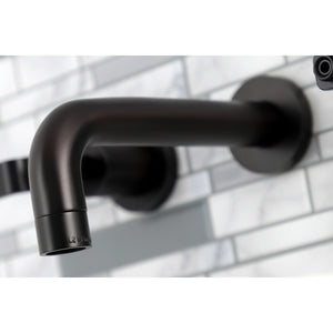 Whitaker KS8125KL Two-Handle 3-Hole Wall Mount Bathroom Faucet, Oil Rubbed Bronze