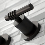 Milano KS8125ML Two-Handle 3-Hole Wall Mount Bathroom Faucet, Oil Rubbed Bronze