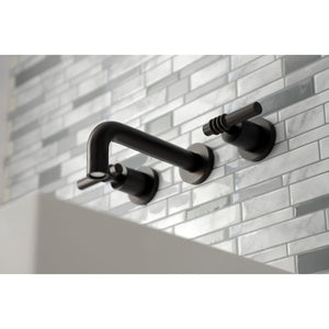 Milano KS8125ML Two-Handle 3-Hole Wall Mount Bathroom Faucet, Oil Rubbed Bronze