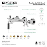 Hamilton KS8125NX Two-Handle 3-Hole Wall Mount Bathroom Faucet, Oil Rubbed Bronze