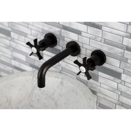 Hamilton KS8125NX Two-Handle 3-Hole Wall Mount Bathroom Faucet, Oil Rubbed Bronze