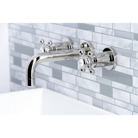 Metropolitan KS8126BX Two-Handle 3-Hole Wall Mount Bathroom Faucet, Polished Nickel