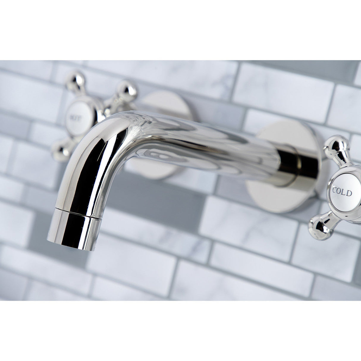 Metropolitan KS8126BX Two-Handle 3-Hole Wall Mount Bathroom Faucet, Polished Nickel