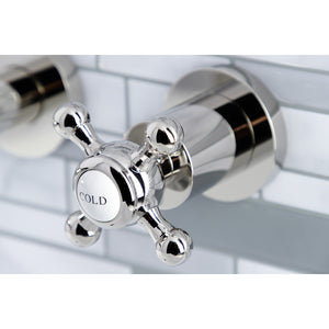 Metropolitan KS8126BX Two-Handle 3-Hole Wall Mount Bathroom Faucet, Polished Nickel