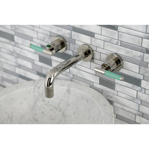 Kaiser KS8126CKL Two-Handle Wall Mount Bathroom Faucet, Polished Nickel