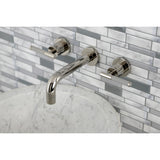 Kaiser KS8126CKL Two-Handle Wall Mount Bathroom Faucet, Polished Nickel