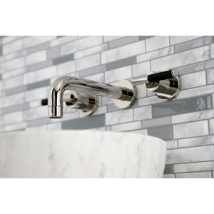 Kaiser KS8126CKL Two-Handle Wall Mount Bathroom Faucet, Polished Nickel