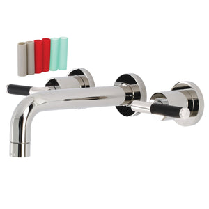Kaiser KS8126CKL Two-Handle Wall Mount Bathroom Faucet, Polished Nickel