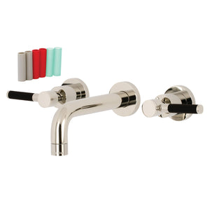 Kaiser KS8126DKL Two-Handle 3-Hole Wall Mount Bathroom Faucet, Polished Nickel