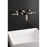 Concord KS8126DL Two-Handle 3-Hole Wall Mount Bathroom Faucet, Polished Nickel