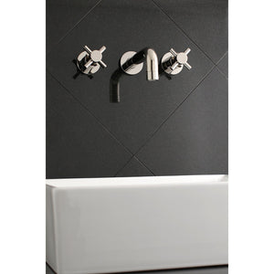 Concord KS8126DX Two-Handle 3-Hole Wall Mount Bathroom Faucet, Polished Nickel