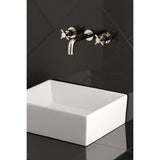 Concord KS8126DX Two-Handle 3-Hole Wall Mount Bathroom Faucet, Polished Nickel