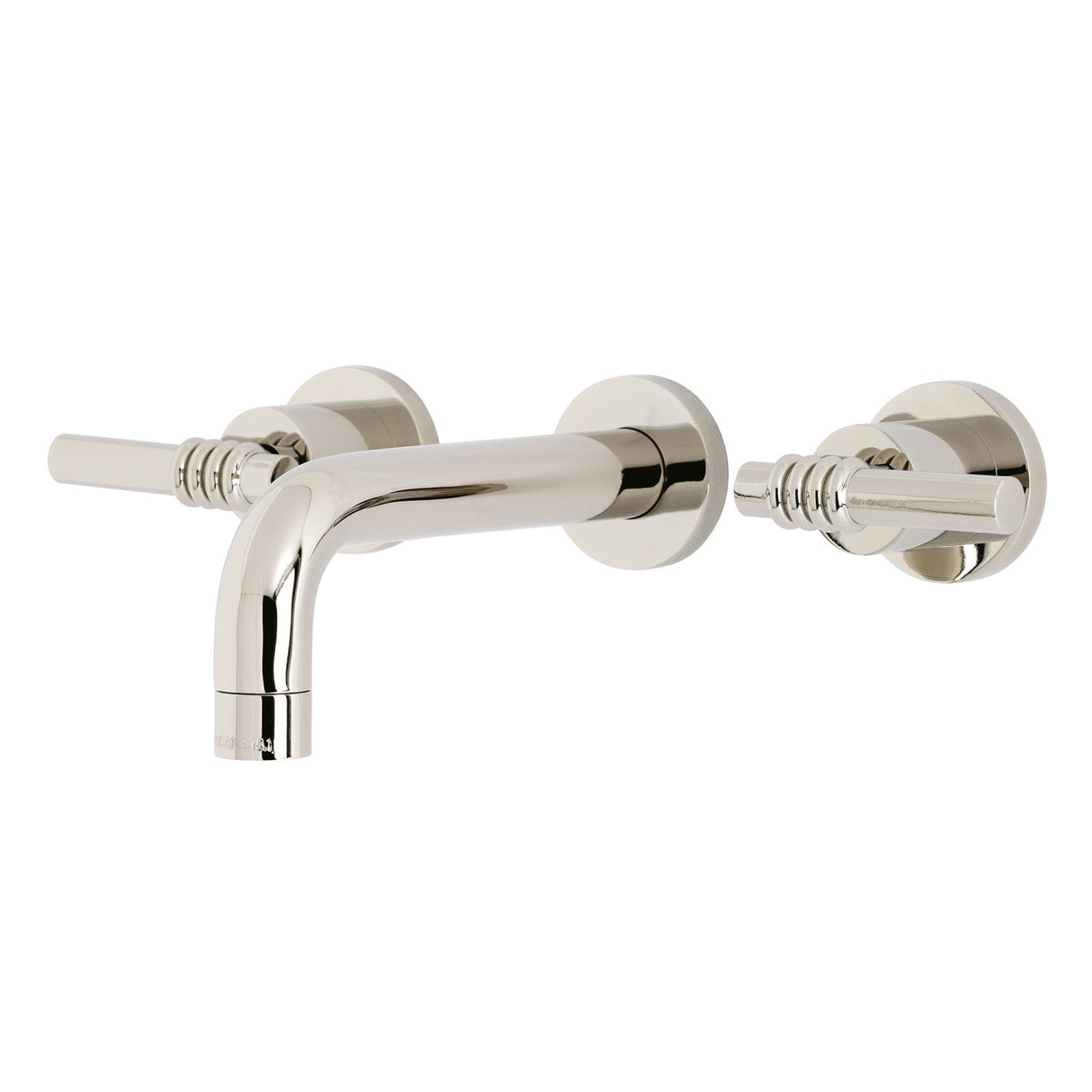 Milano KS8126ML Two-Handle 3-Hole Wall Mount Bathroom Faucet, Polished Nickel
