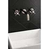 Millennium KS8126ZX Two-Handle 3-Hole Wall Mount Bathroom Faucet, Polished Nickel