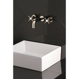 Millennium KS8126ZX Two-Handle 3-Hole Wall Mount Bathroom Faucet, Polished Nickel