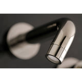 Millennium KS8126ZX Two-Handle 3-Hole Wall Mount Bathroom Faucet, Polished Nickel