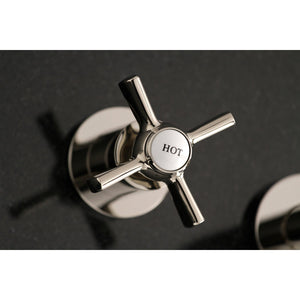 Millennium KS8126ZX Two-Handle 3-Hole Wall Mount Bathroom Faucet, Polished Nickel