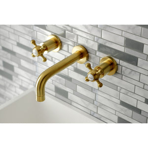 Metropolitan KS8127BX Two-Handle 3-Hole Wall Mount Bathroom Faucet, Brushed Brass
