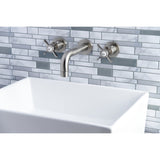 Essex KS8128BEX Two-Handle 3-Hole Wall Mount Bathroom Faucet, Brushed Nickel