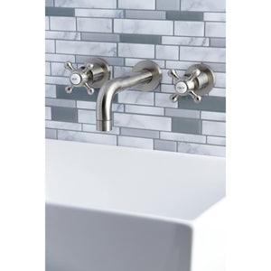 Metropolitan KS8128BX Two-Handle 3-Hole Wall Mount Bathroom Faucet, Brushed Nickel