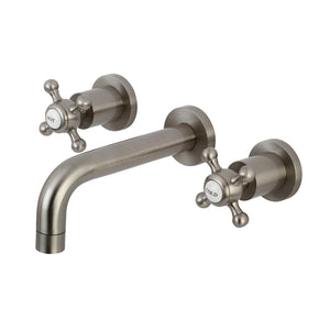 Metropolitan KS8128BX Two-Handle 3-Hole Wall Mount Bathroom Faucet, Brushed Nickel
